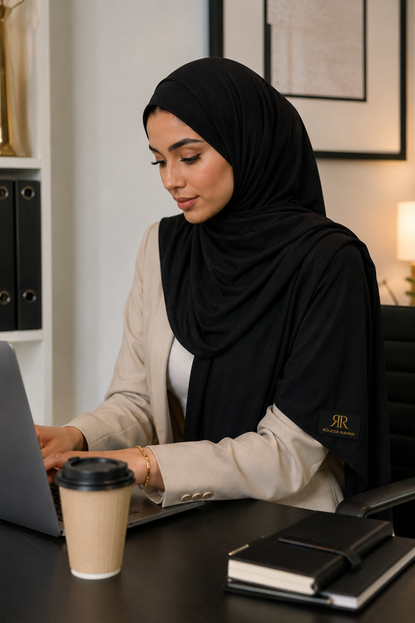 Noir Premium Jersey Hijab