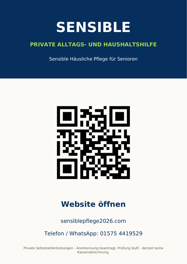 Sensible Häusliche Pflege für Senioren & Pflegebedürftige