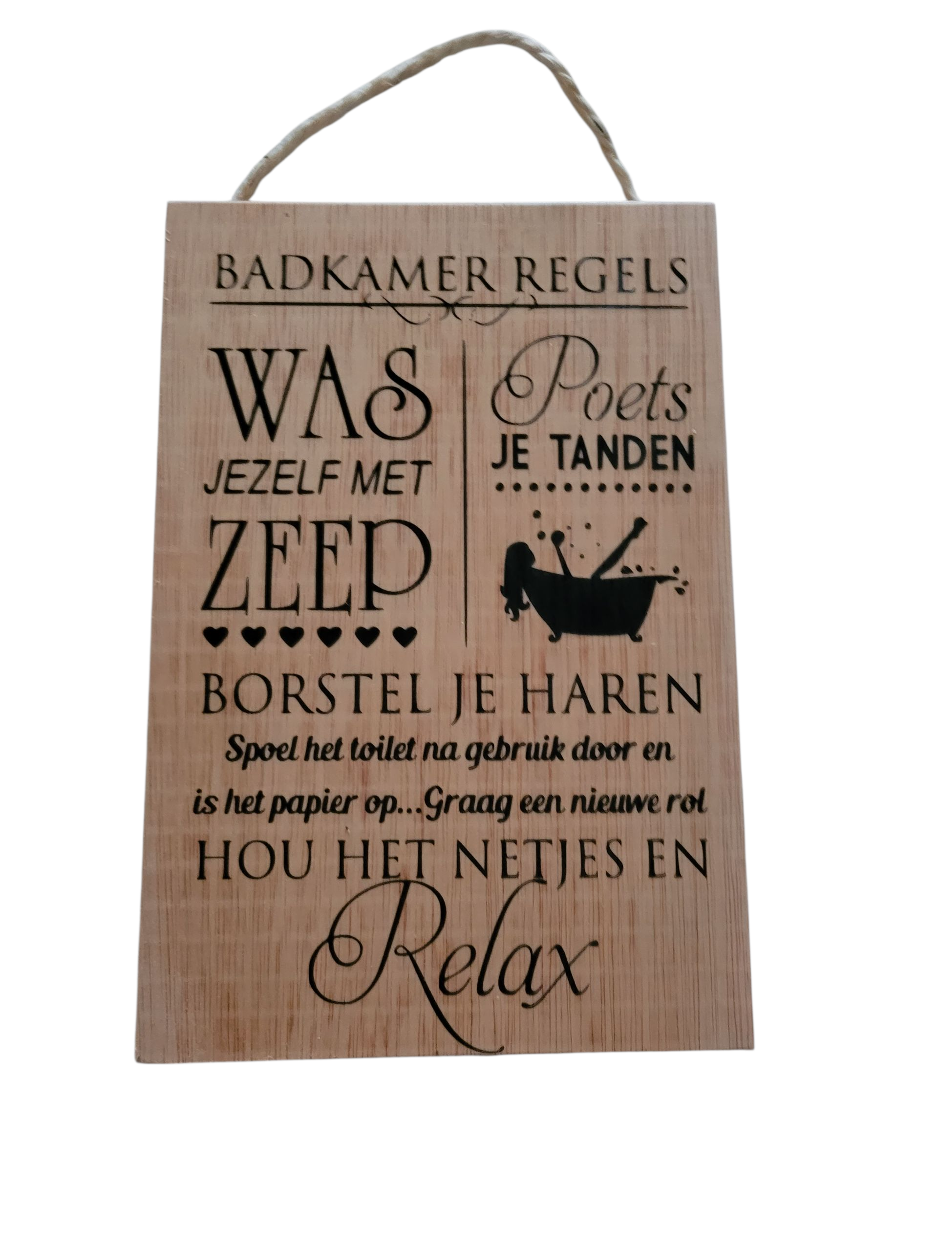 Badkamerregels
