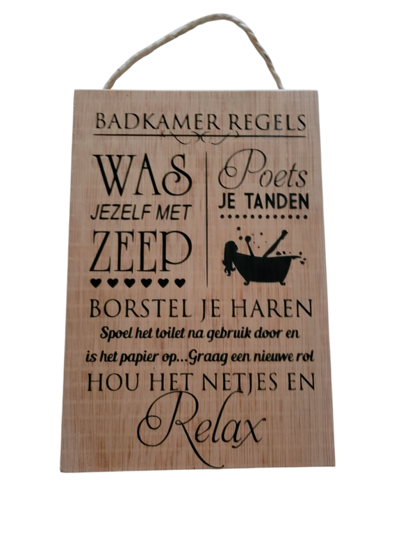Badkamerregels