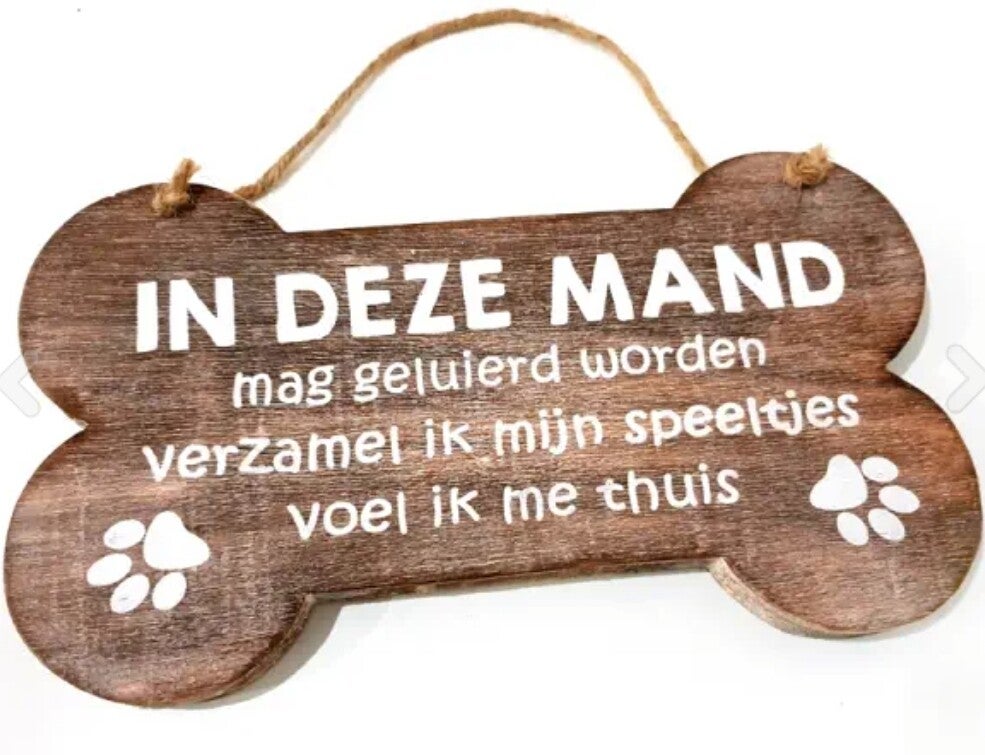 Bot hangend, in deze mand
