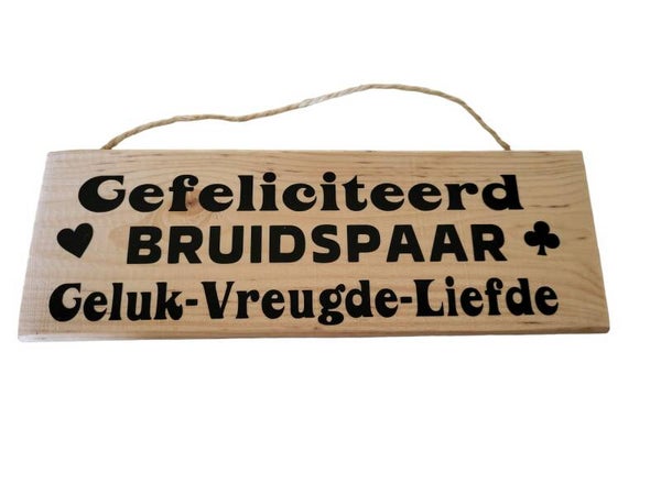 Gefeliciteerd bruidspaar