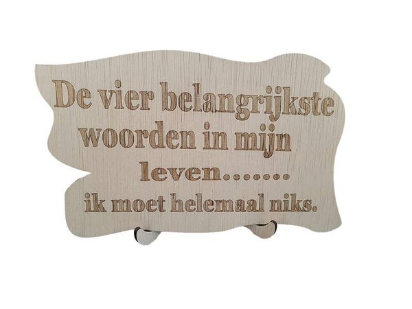 Wolk, ik moet helemaal niks