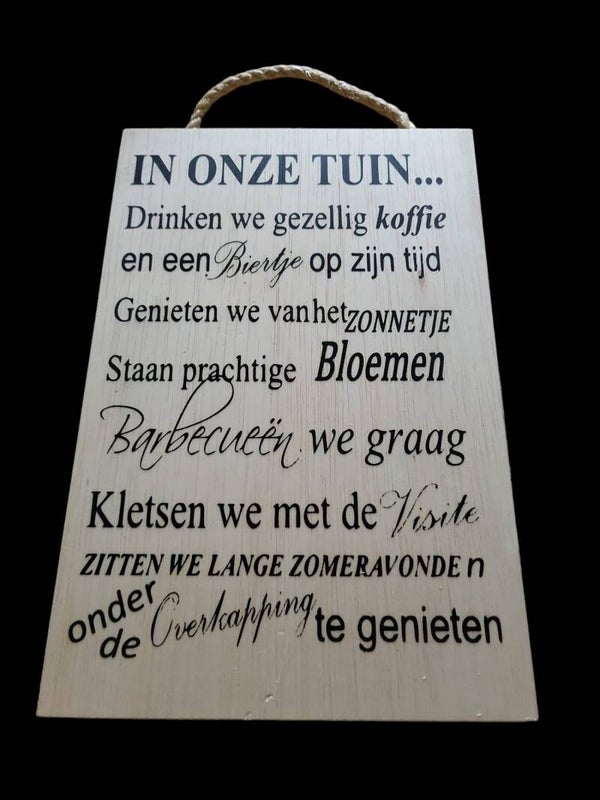 In onze tuin