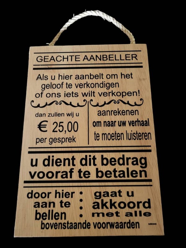 Geachte aanbeller