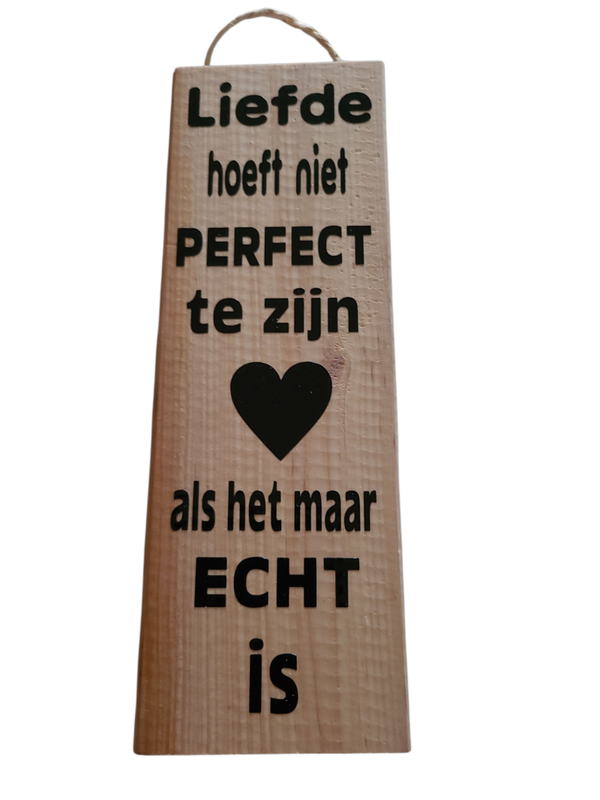 Liefde hoeft niet perfect te zijn