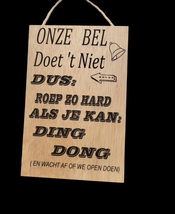 Onze bel doet het niet
