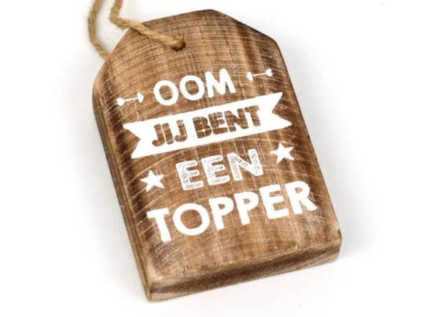 Hangend label oom