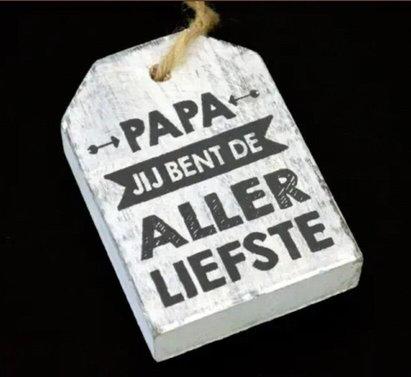 Hangend label papa allerliefste