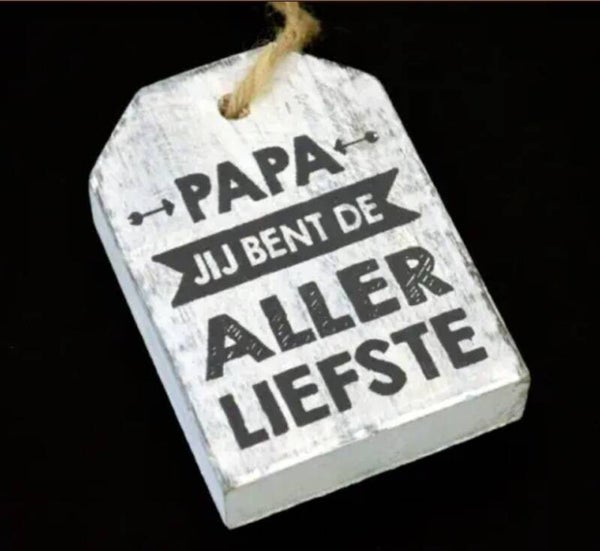 Hangend label papa allerliefste
