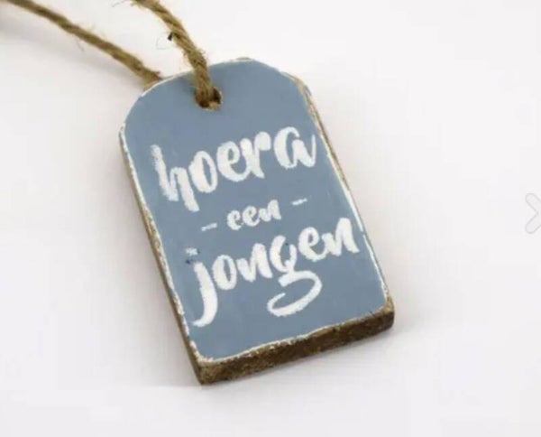 Label hoera een jongen