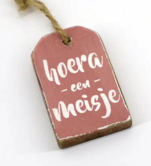 Label hoera een meisje
