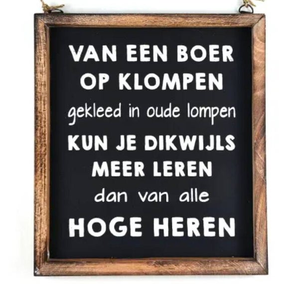 Van een boer op klompen