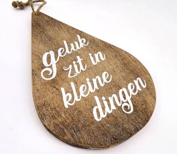 Geluk zit in de kleine dingen