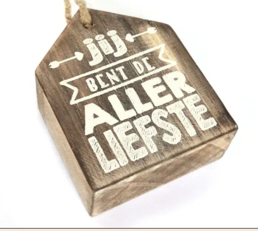 Hangend label allerliefste