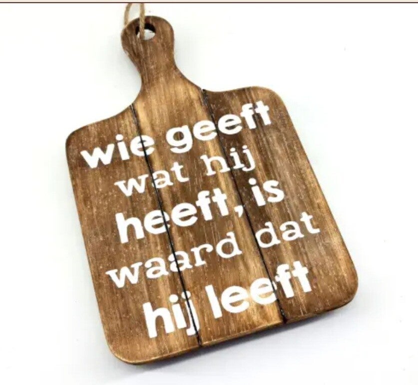 Dienblad, wie geeft wat hij heeft