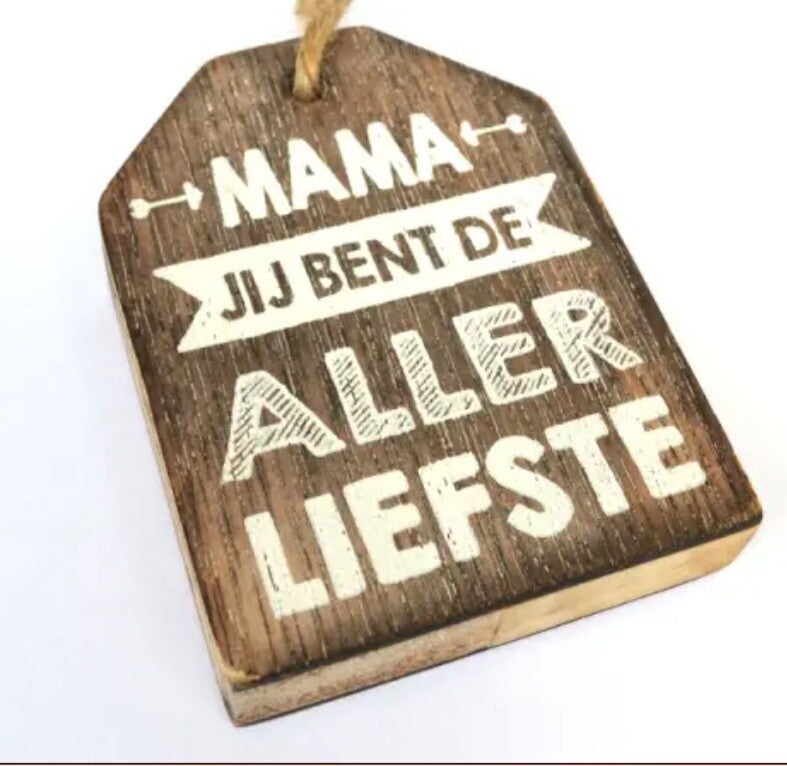 Hangend label, mama allerliefste
