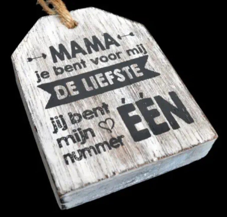 Hangend label mama nummer één