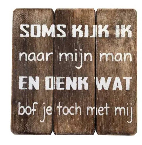 Soms kijk ik naar mijn man