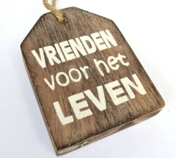 Hangend label, vrienden voor het leven