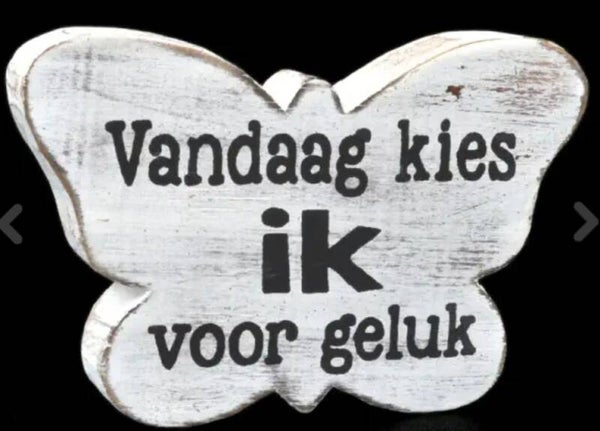 Vlinder vandaag kies ik voor geluk