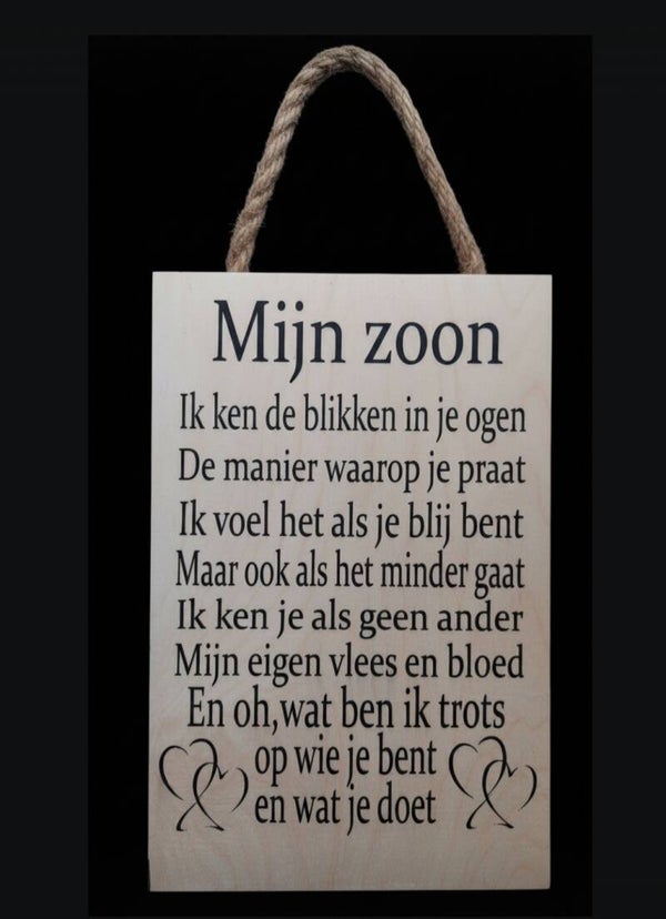 Mijn zoon blikken