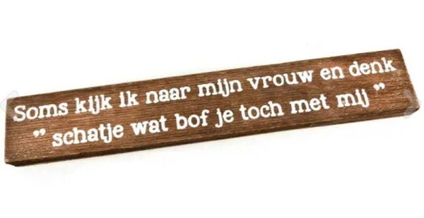Soms kijk ik naar mijn man