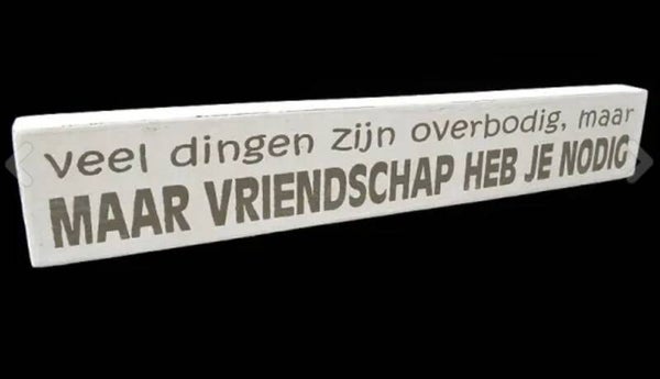 Veel dingen zijn overbodig