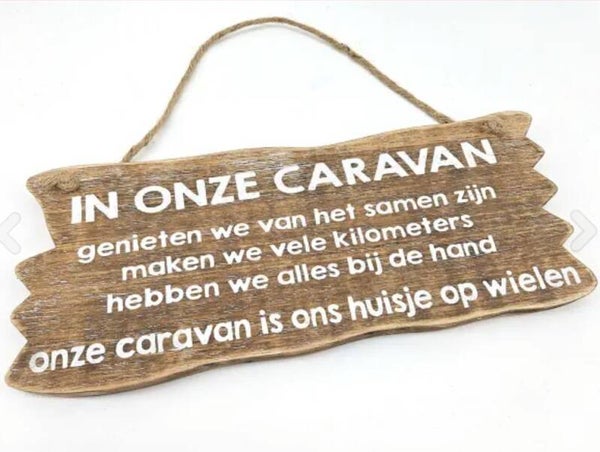 In onze caravan