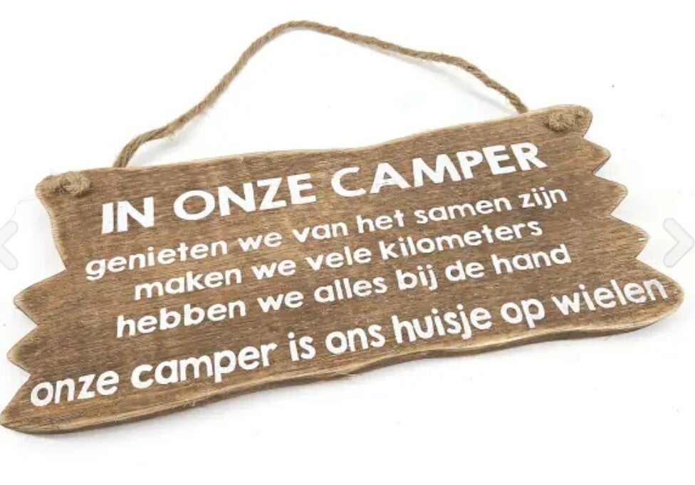 In onze camper