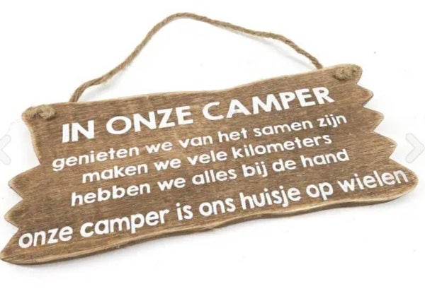 In onze camper