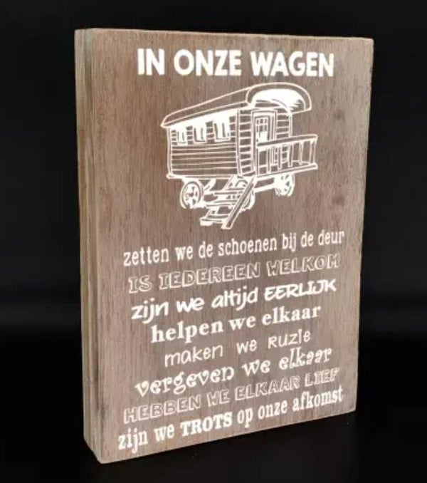In onze woonwagen