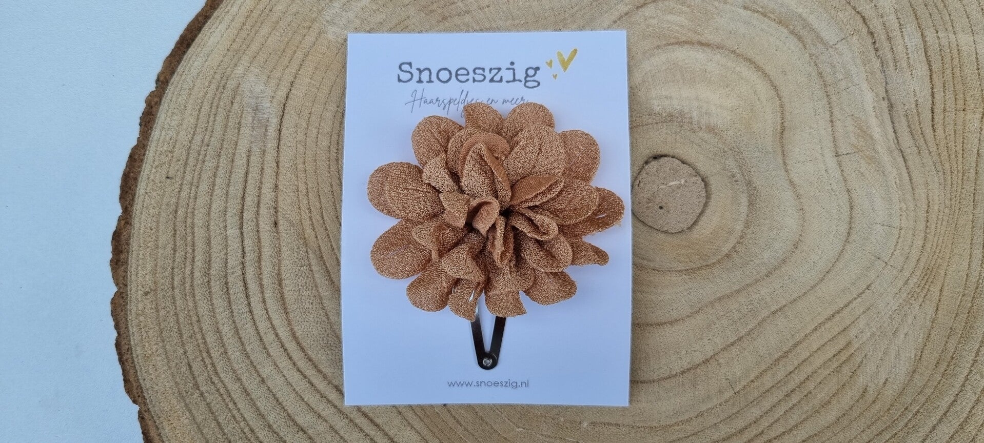 Haarspeldje Iris - Beige/Bruin