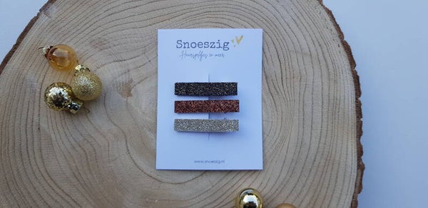 Noëlle - Set van 3 (Zwart, Brons, Goud/Zilver)