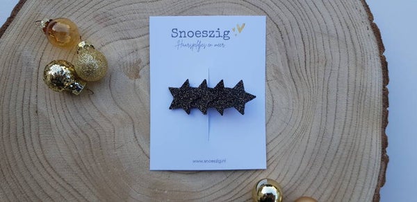 Sterre - Zwart (gouden glitter)