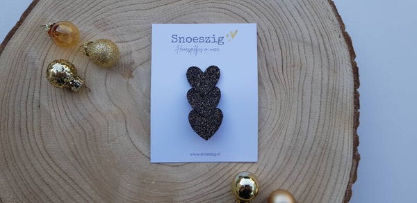 Lieve - Zwart (gouden glitter)
