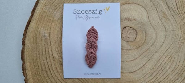 Haarspeldje Loof - Roze