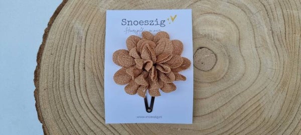 Haarspeldje Iris - Beige/Bruin