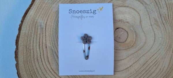 Haarspeldje Zara (klikklak) - Grijs