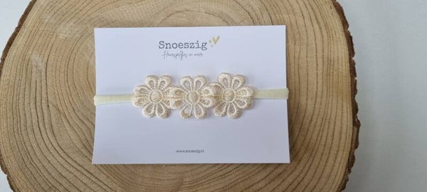 Haarband bloemen - 3 bloemen