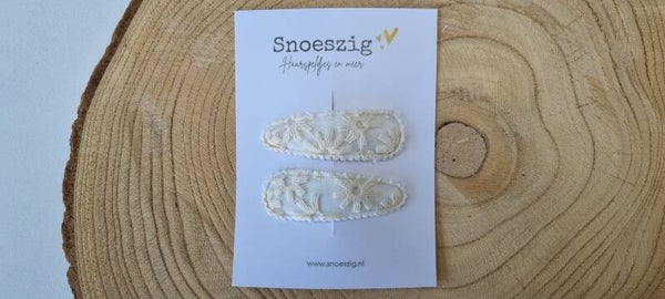 Speldje Madelief - set van 2 (offwhite)