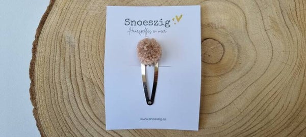 Pom beige groot (nieuw)