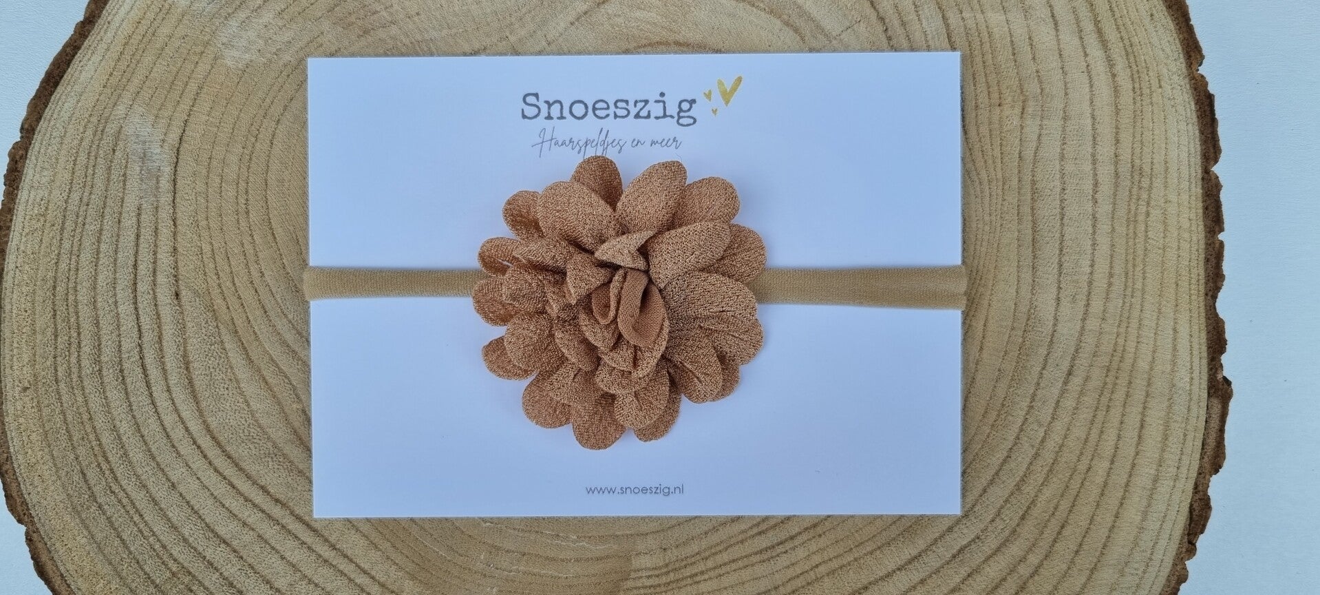 Haarbandje Iris - Beige/Bruin