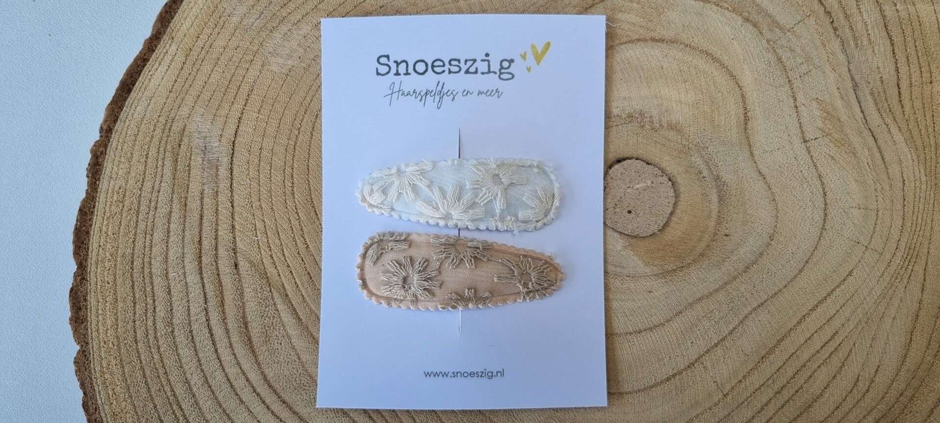 Speldje Madelief - set van 2 (offwhite/beige)