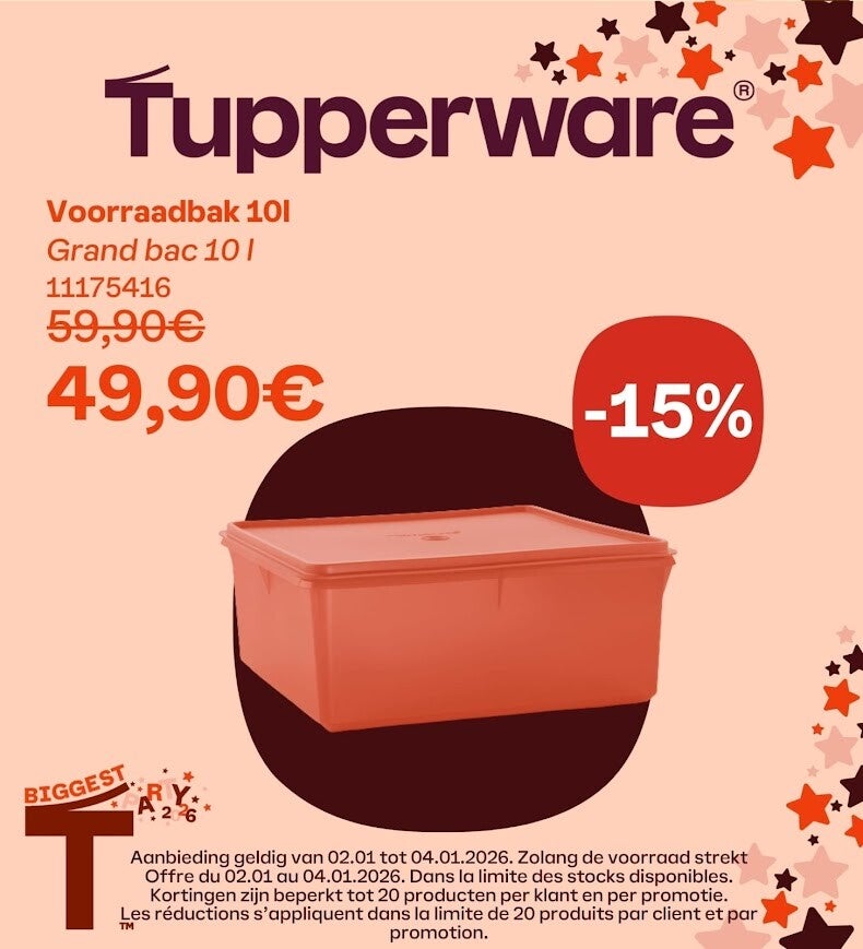 Wafeldoos 10L