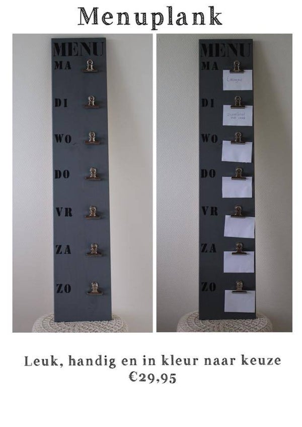 Menuplank