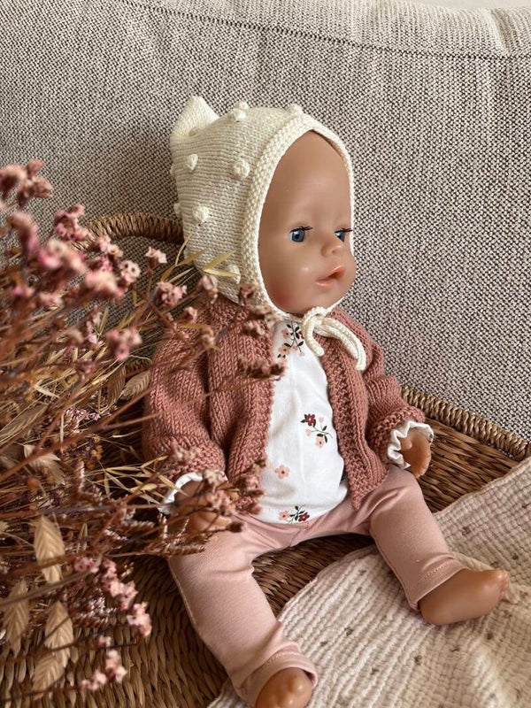 Merino vestje woestijnroos voor Babyborn 43 cm