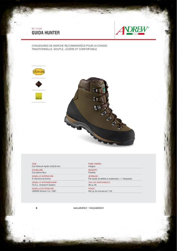 CHAUSSURE ANDREW " GUIDA HUNTER"