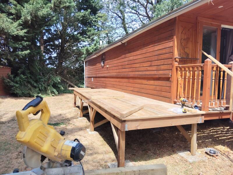 réalisation d'une terrasse surélevée