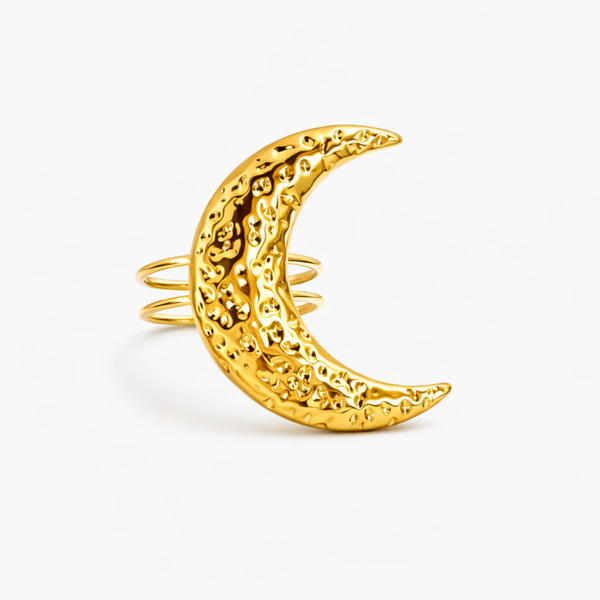 ring - moon goud